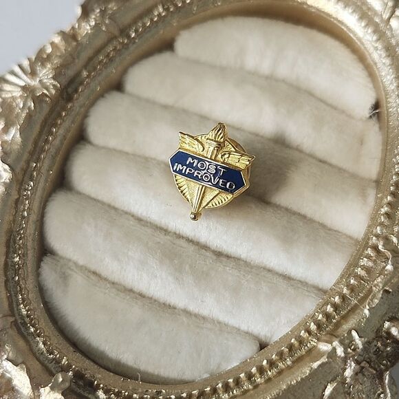 Gold and Blue Most Improved Pin - Picture 2 of 4